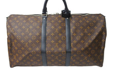 Load image into Gallery viewer, 極美品 LOUIS VUITTON ルイヴィトン キーポルバンドリエール55 ボストンバッグ M56714 モノグラムマカサー ブラウン ブラック 中古 66625