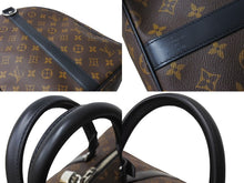Load image into Gallery viewer, 極美品 LOUIS VUITTON ルイヴィトン キーポルバンドリエール55 ボストンバッグ M56714 モノグラムマカサー ブラウン ブラック 中古 66625