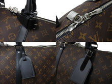 Load image into Gallery viewer, 極美品 LOUIS VUITTON ルイヴィトン キーポルバンドリエール55 ボストンバッグ M56714 モノグラムマカサー ブラウン ブラック 中古 66625