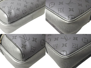 極美品 LOUIS VUITTON ルイヴィトン アウトドア メッセンジャー ショルダーバッグ M30830 タイガラマ モノグラム シルバー 中古 66630