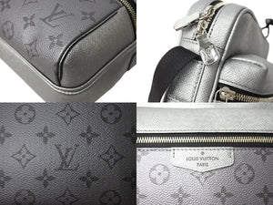 極美品 LOUIS VUITTON ルイヴィトン アウトドア メッセンジャー ショルダーバッグ M30830 タイガラマ モノグラム シルバー 中古 66630