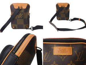 極美品 LOUIS VUITTON ルイヴィトン NIGO アマゾンスリングバッグ ショルダーバッグ N40379 ブラウン ブラック 中古 66631
