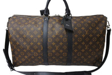Load image into Gallery viewer, 極美品 LOUIS VUITTON ルイヴィトン キーポルバンドリエール55 ボストンバッグ M56714 モノグラムマカサー ブラウン ブラック 中古 66633