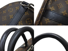 Load image into Gallery viewer, 極美品 LOUIS VUITTON ルイヴィトン キーポルバンドリエール55 ボストンバッグ M56714 モノグラムマカサー ブラウン ブラック 中古 66633