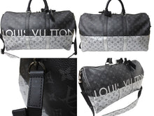 Load image into Gallery viewer, LOUIS VUITTON ルイヴィトン キーポル バンドリエール50 ボストンバッグ M43817 モノグラムスプリット ブラック シルバー 美品 中古 66634
