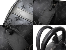 Load image into Gallery viewer, LOUIS VUITTON ルイヴィトン キーポル バンドリエール50 ボストンバッグ M43817 モノグラムスプリット ブラック シルバー 美品 中古 66634