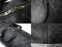 Load image into Gallery viewer, LOUIS VUITTON ルイヴィトン キーポル バンドリエール50 ボストンバッグ M43817 モノグラムスプリット ブラック シルバー 美品 中古 66634