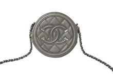 Load image into Gallery viewer, 極美品 CHANEL シャネル CCフィグリー チェーン ショルダーバッグ 26番台 グレー キャビアスキン シルバー金具 ココマーク ロゴ 中古 66637