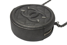 Load image into Gallery viewer, 極美品 CHANEL シャネル CCフィグリー チェーン ショルダーバッグ 26番台 グレー キャビアスキン シルバー金具 ココマーク ロゴ 中古 66637