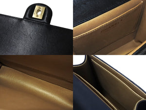 CHANEL シャネル チェーンショルダーバッグ AS0584 27番台 ココマーク フェイクパール ラムスキン キルティング ブラック 美品 中古 66639
