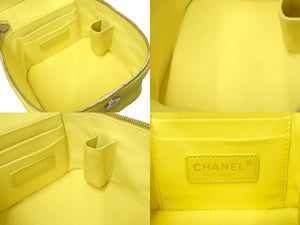 新品同様 CHANEL シャネル ココマーク バニティ 2WAYショルダーバッグ ラムスキン 22AW AS3357 イエロー ゴールド金具 中古 66640