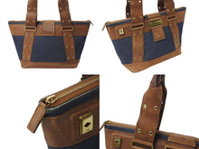 Load image into Gallery viewer, Christian Dior クリスチャンディオール トートバッグ ストリートシック ブラウン ネイビー ゴールド金具 良品 中古 66648