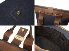 Load image into Gallery viewer, Christian Dior クリスチャンディオール トートバッグ ストリートシック ブラウン ネイビー ゴールド金具 良品 中古 66648