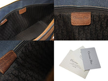 Load image into Gallery viewer, Christian Dior クリスチャンディオール トートバッグ ストリートシック ブラウン ネイビー ゴールド金具 良品 中古 66648
