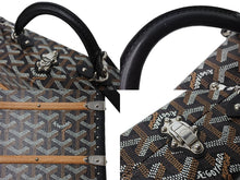 Load image into Gallery viewer, 新品同様 新型 GOYARD ゴヤール パラスMM トランクケース 2WAY ヘリンボーン柄 レザー ブラック 中古 66649