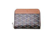 Load image into Gallery viewer, 新品未使用 GOYARD ゴヤール マティニョンPM ブラック ブラウン PVCコーティングレザー レザー ラウンドファスナー 66651