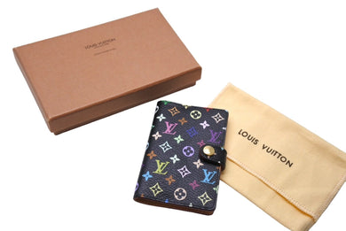 LOUIS VUITTON ルイヴィトン カルネ ドゥ バル アジェンダ ミニ マルチカラー 村上隆 M92652 手帳カバー カード 美品 中古 66653