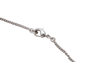 極美品 CHANEL シャネル ココマーク ラインストーン ネックレス F12W シルバー メタル アクセサリー 5g 小物 ジュエリー ロゴ 中古 66658