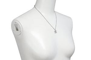 極美品 CHANEL シャネル ココマーク ラインストーン ネックレス F12W シルバー メタル アクセサリー 5g 小物 ジュエリー ロゴ 中古 66658