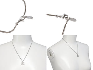 極美品 CHANEL シャネル ココマーク ラインストーン ネックレス C11V シルバー メタル アクセサリー 小物 ジュエリー ロゴ 中古 66659