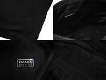 画像をギャラリービューアに読み込む, PRADA プラダ ホーボー ハンドバッグ ワンショルダーバッグ MV515 トライアングルロゴ ナイロン ブラック 美品 中古 66660 