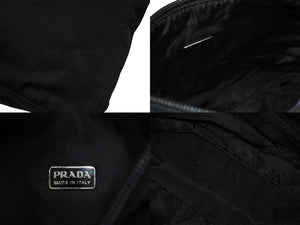 PRADA プラダ ホーボー ハンドバッグ ワンショルダーバッグ MV515 トライアングルロゴ ナイロン ブラック 美品 中古 66660 