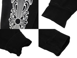 ChromeHearts クロムハーツ パーカー フローラルロゴ U.S.A製 コットン ブラック ホワイト サイズS 美品 中古 66664