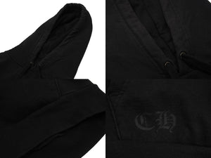 ChromeHearts クロムハーツ パーカー フローラルロゴ U.S.A製 コットン ブラック ホワイト サイズS 美品 中古 66664