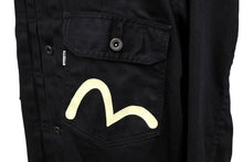 Load image into Gallery viewer, EVISU エビス デニムジャケット シーガルプリント 1507 JAPAN製 コットン ブラック サイズ46 美品 中古 66665