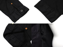 Load image into Gallery viewer, EVISU エビス デニムジャケット シーガルプリント 1507 JAPAN製 コットン ブラック サイズ46 美品 中古 66665
