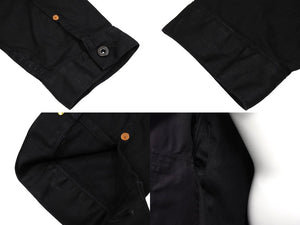 EVISU エビス デニムジャケット シーガルプリント 1507 JAPAN製 コットン ブラック サイズ46 美品 中古 66665