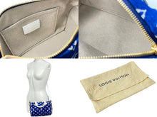 Load image into Gallery viewer, 極美品 LOUIS VUITTON ルイヴィトン マッチ スピーディ バンドリエール20 2WAY ショルダーバッグ M20751 ブルー ゴールド金具 中古 66666