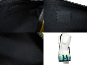 新品未使用 LOUIS VUITTON ルイヴィトン キーポル XS ショルダーバッグ M59949 PVC シルバー金具 グリーン イエロー 中古 66668