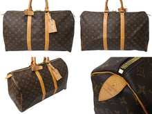 Load image into Gallery viewer, LOUIS VUITTON ルイヴィトン キーポル45 ボストンバッグ M41428 モノグラム ブラウン ゴールド金具 美品 中古 66684