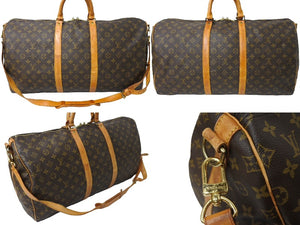 LOUIS VUITTON ルイヴィトン キーポルバンドリエール55 M41414 ボストンバッグ モノグラムキャンバス ブラウン 良品 中古 66686