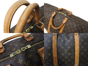 LOUIS VUITTON ルイヴィトン キーポルバンドリエール55 M41414 ボストンバッグ モノグラムキャンバス ブラウン 良品 中古 66686