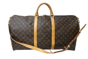 LOUIS VUITTON ルイヴィトン キーポルバンドリエール60 ボストンバッグ M41412 モノグラムキャンバス ブラウン 美品 中古 66687