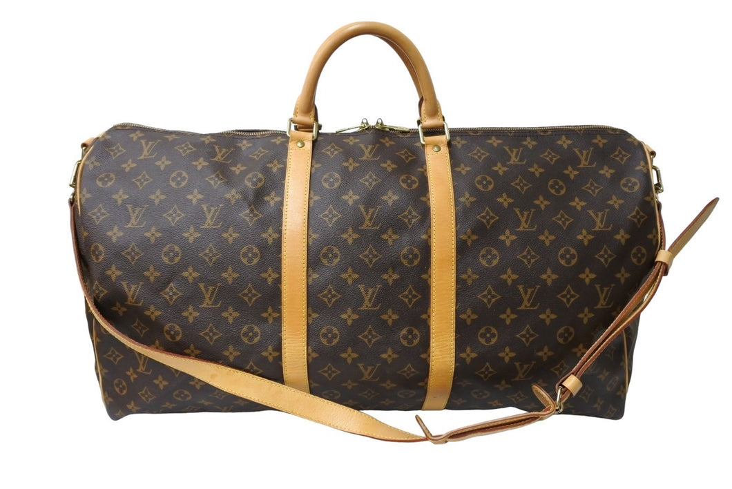 LOUIS VUITTON ルイヴィトン キーポルバンドリエール60 ボストンバッグ M41412 モノグラムキャンバス ブラウン 美品 中古 66687