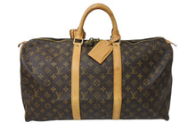 Load image into Gallery viewer, LOUIS VUITTON ルイヴィトン キーポル50 ボストンバッグ M41426 モノグラムキャンバス ゴールド金具 ブラウン 美品 中古 66688