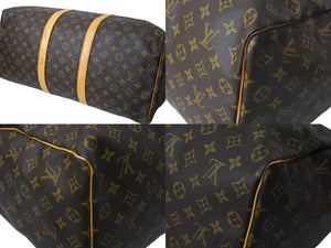 LOUIS VUITTON ルイヴィトン キーポル50 ボストンバッグ M41426 モノグラムキャンバス ゴールド金具 ブラウン 美品 中古 66688