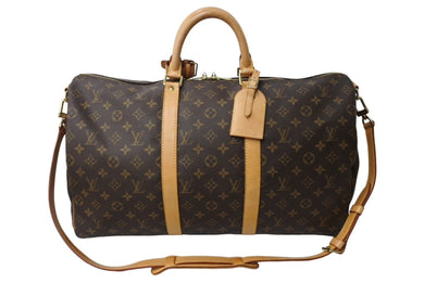 LOUIS VUITTON ルイヴィトン キーポルバンドリエール50 ボストンバッグ M41416 モノグラムキャンバス ゴールド金具 ブラウン 美品 中古 66691