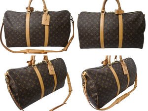 LOUIS VUITTON ルイヴィトン キーポルバンドリエール50 ボストンバッグ M41416 モノグラムキャンバス ゴールド金具 ブラウン 美品 中古 66691