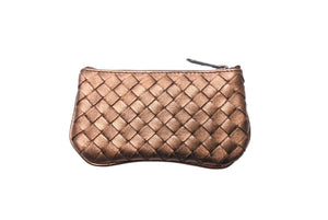 BOTTEGAVENETA ボッテガヴェネタ イントレチャート コインキーケース コインケース 131232 V0016 レザー ブロンズ 美品 中古 66695