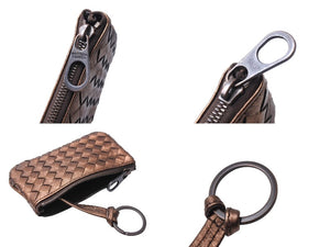 BOTTEGAVENETA ボッテガヴェネタ イントレチャート コインキーケース コインケース 131232 V0016 レザー ブロンズ 美品 中古 66695