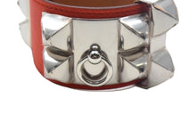 Load image into Gallery viewer, 極美品 HERMES エルメス ブレスレット コリエドシアン ヴォースイフト スタッズ シルバー金具 レッド 中古 66696