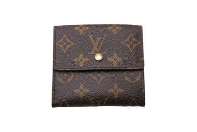 極美品 LOUIS VUITTON ルイヴィトン ポルトモネ ビエ カルトクレディ 二つ折り財布 M61652 モノグラム ブラウン ゴールド金具 中古 66700
