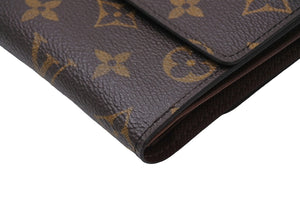 極美品 LOUIS VUITTON ルイヴィトン ポルトモネ ビエ カルトクレディ 二つ折り財布 M61652 モノグラム ブラウン ゴールド金具 中古 66700