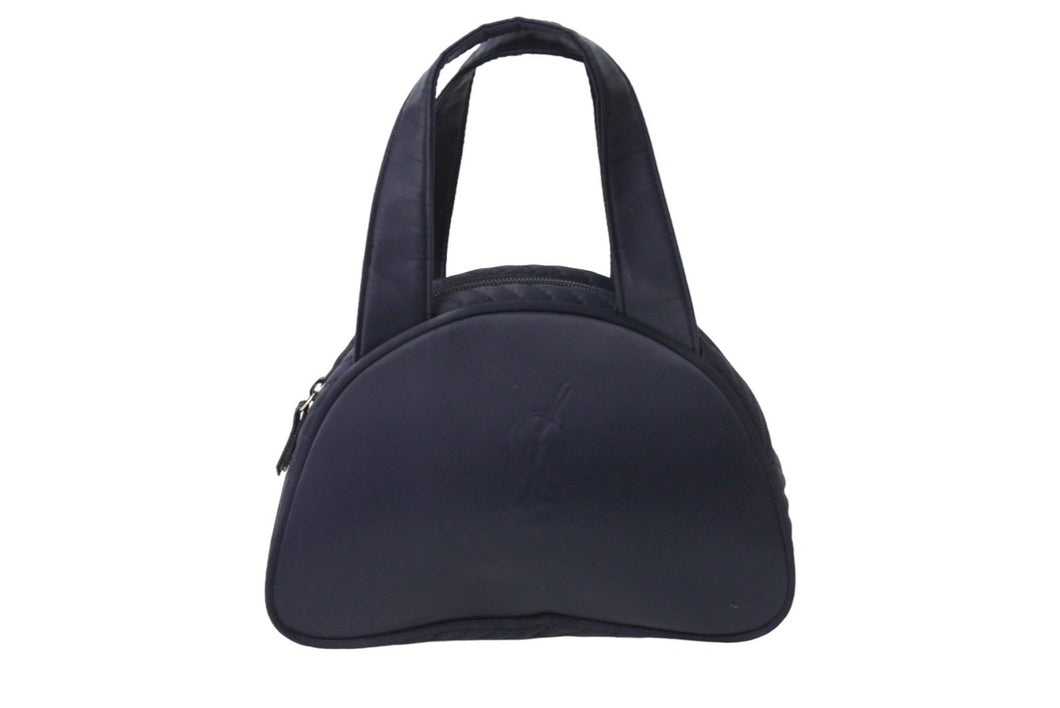 YVES SAINT LAURENT イヴサンローラン YSLロゴ ナイロン ハンドバッグ ミニトート ブラック 良品 中古 66703 