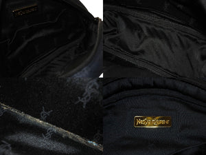 YVES SAINT LAURENT イヴサンローラン YSLロゴ ナイロン ハンドバッグ ミニトート ブラック 良品 中古 66703 