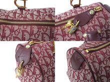 Load image into Gallery viewer, Christian Dior クリスチャンディオール ハンドバッグ トロッター柄 02-B0-0995 キャンバス レザー ボルドー 美品 中古 66704
